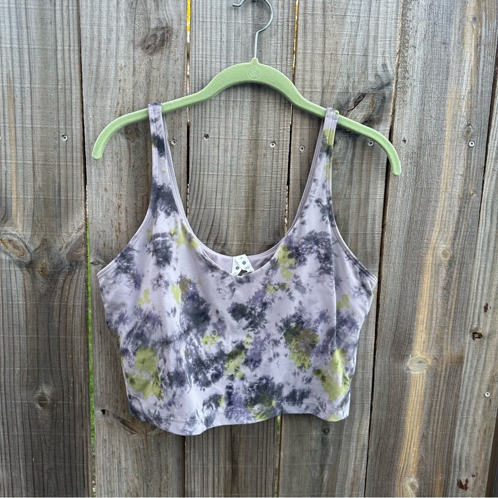 Lululemon Align Tank Top Radial Tie Dye Mauve Grey Multi Size 14